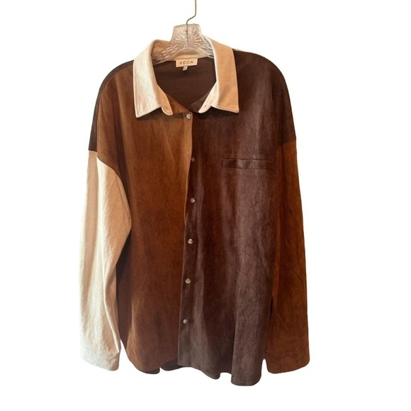 Acoa Color Block Button Down - Picture 1 of 3